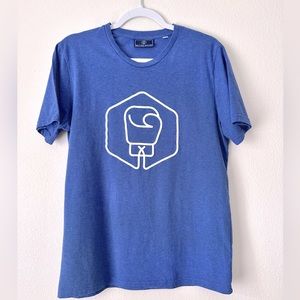 Men's GOTS-certified 100% Organic Cotton T-Shirt – Bright Blue Size Small
